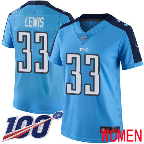 Tennessee Titans Limited Light Blue Women Dion Lewis Jersey NFL Football #33 100th Season Rush Vapor Untouchable->tennessee titans->NFL Jersey